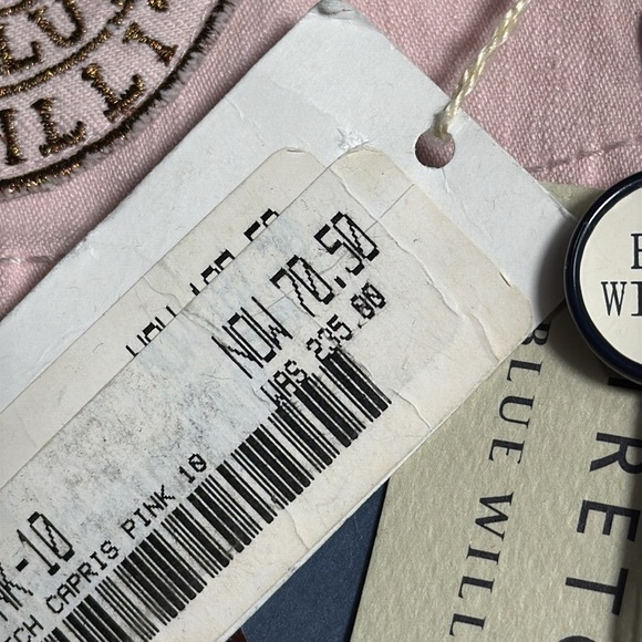 Blue‎ Willi’s pants women’s pink cropped NWT premium pants size 40 high waisted - Picture 4 of 14